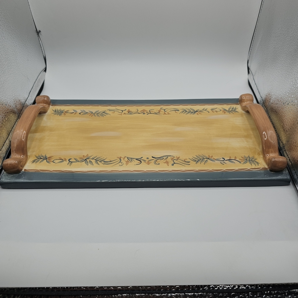 Ceramic Tray - The Pottery District made in PRC small chip on bottom see picture